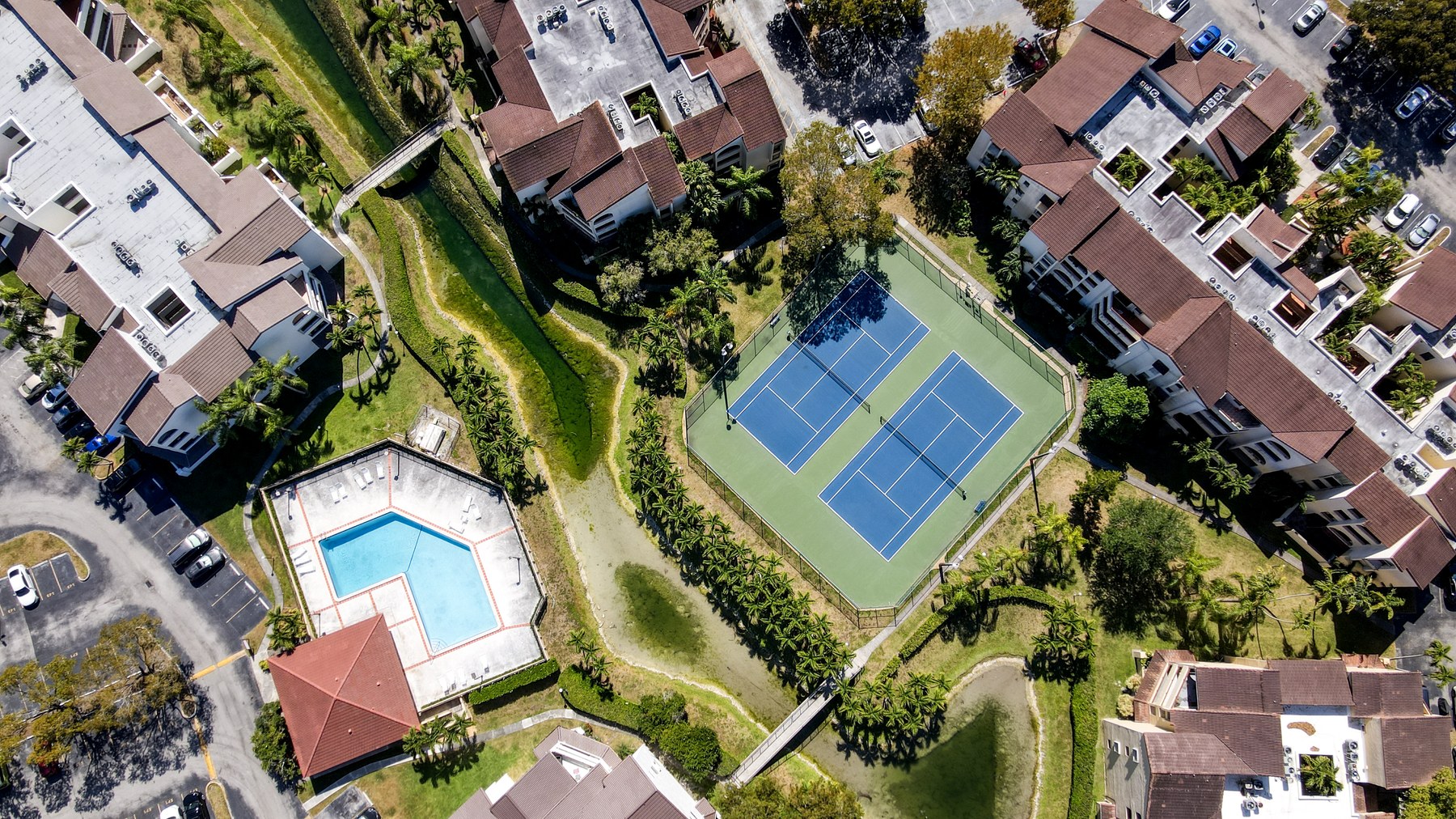 Kendall residential community aerial view